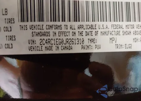 2018 Chrysler Pacifica Touring L Plus из США, поврежденный, VIN 2C4RC1EG0JR261310